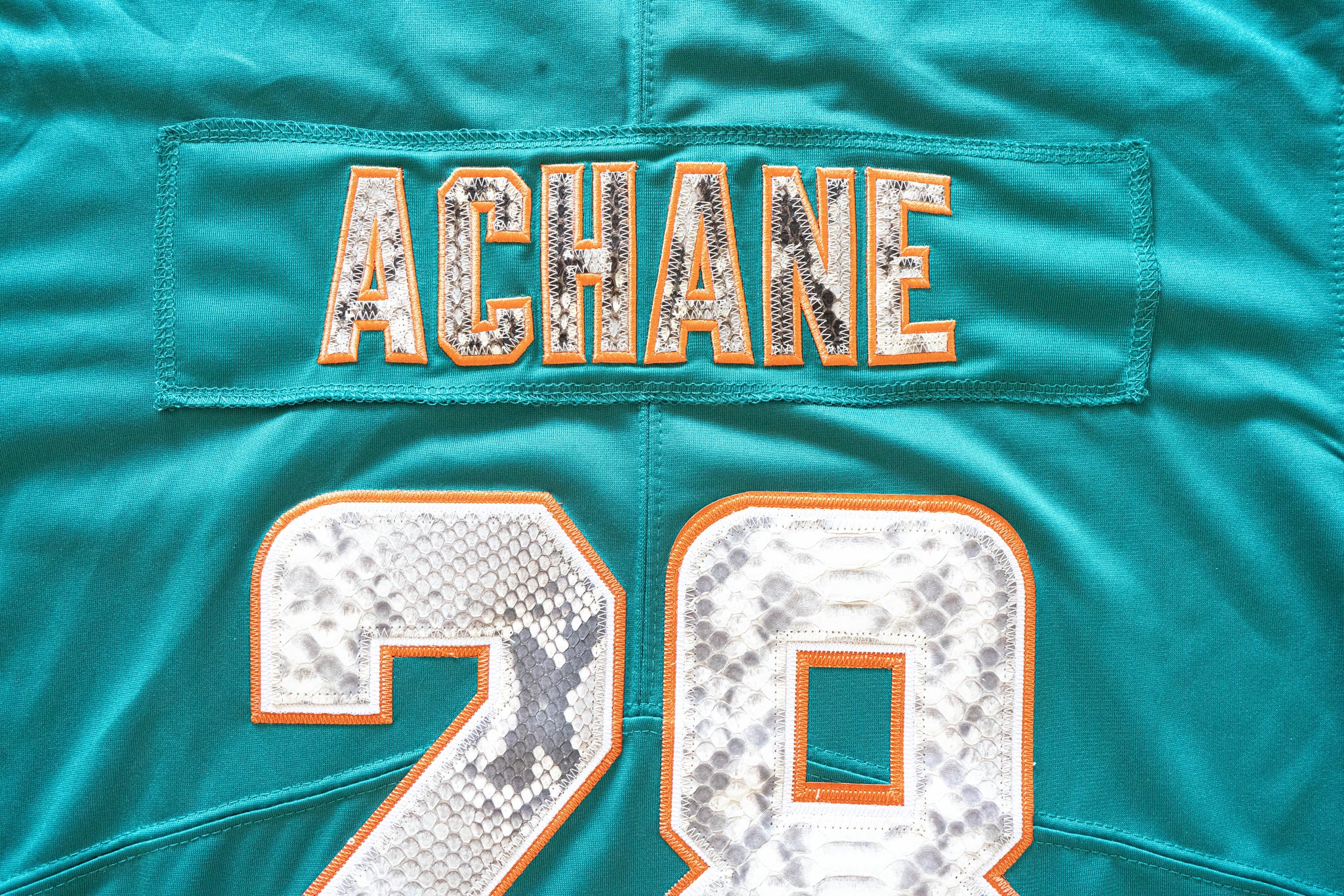 Nike De'Von Achane Miami Dolphins Python Jersey