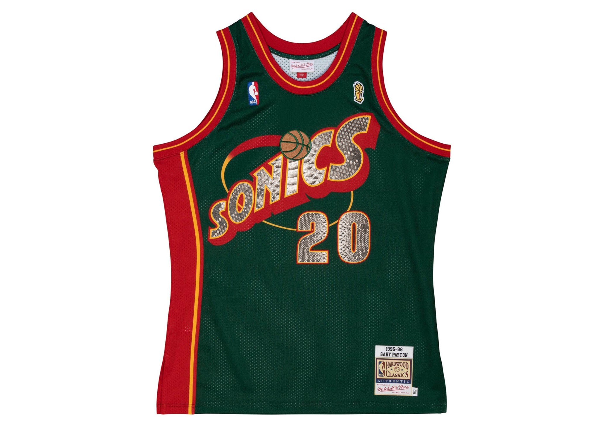 Mitchell & Ness Gary Payton 1994-1995 Seattle Supersonics Python Jersey