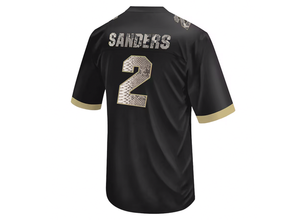 Retro Brand Shedeur Sanders Black Colorado Buffaloes Python Jersey