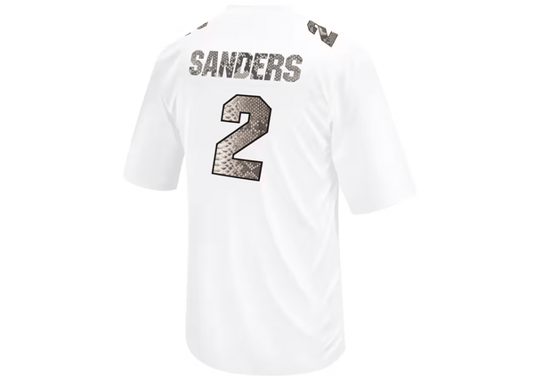 Retro Brand Shedeur Sanders White Colorado Buffaloes Python Jersey