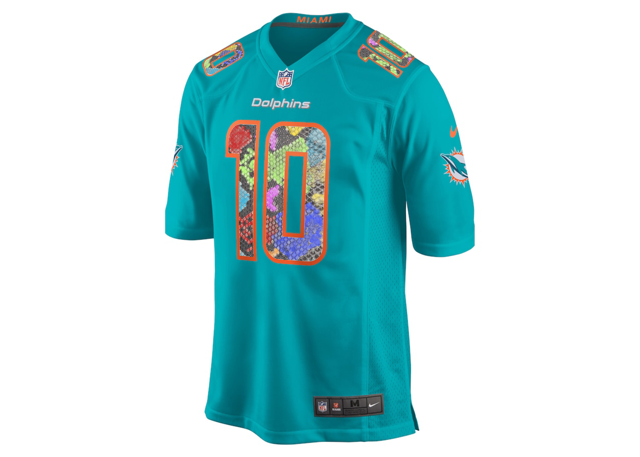 Nike Tyreek Hill Miami Dolphins Python Jersey (Vice City Edition)
