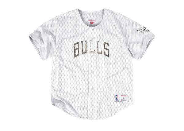 Mitchell & Ness Mesh Button Front Chicago Bulls Python Jersey Shirt