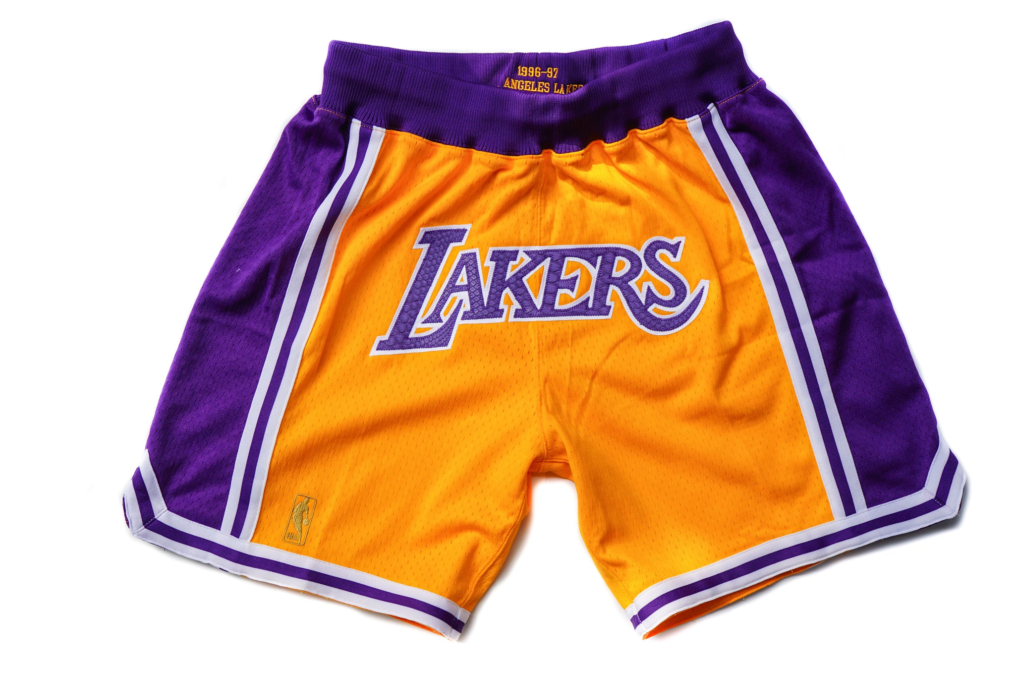 Mitchell & Ness Los Angeles Lakers 1996-1997 "LAKERS" Home Python Shorts