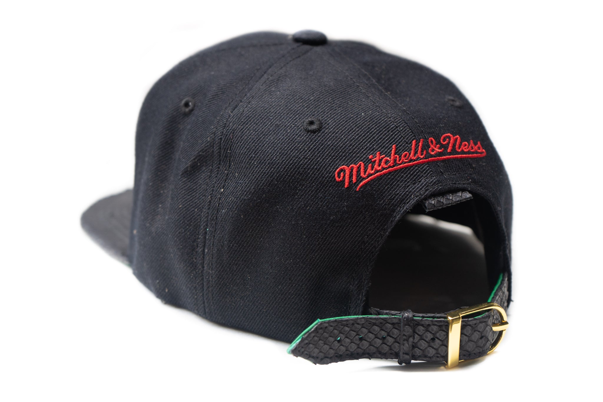 HATSURGEON x Mitchell & Ness Chicago Bulls Red/Black Script Strapback