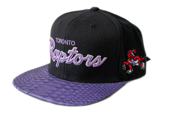 HATSURGEON x Mitchell & Ness Toronto Raptors Purple Script Strapback