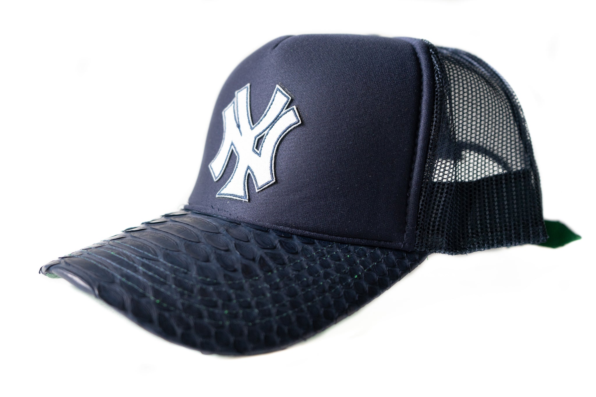 NEW YORK YANKEES Custom Python Trucker Hat Strapback