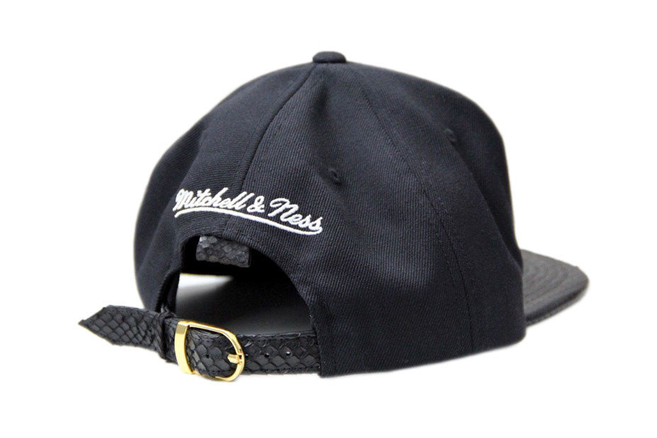 HATSURGEON x Mitchell & Ness Brooklyn Nets The Script Black Strapback