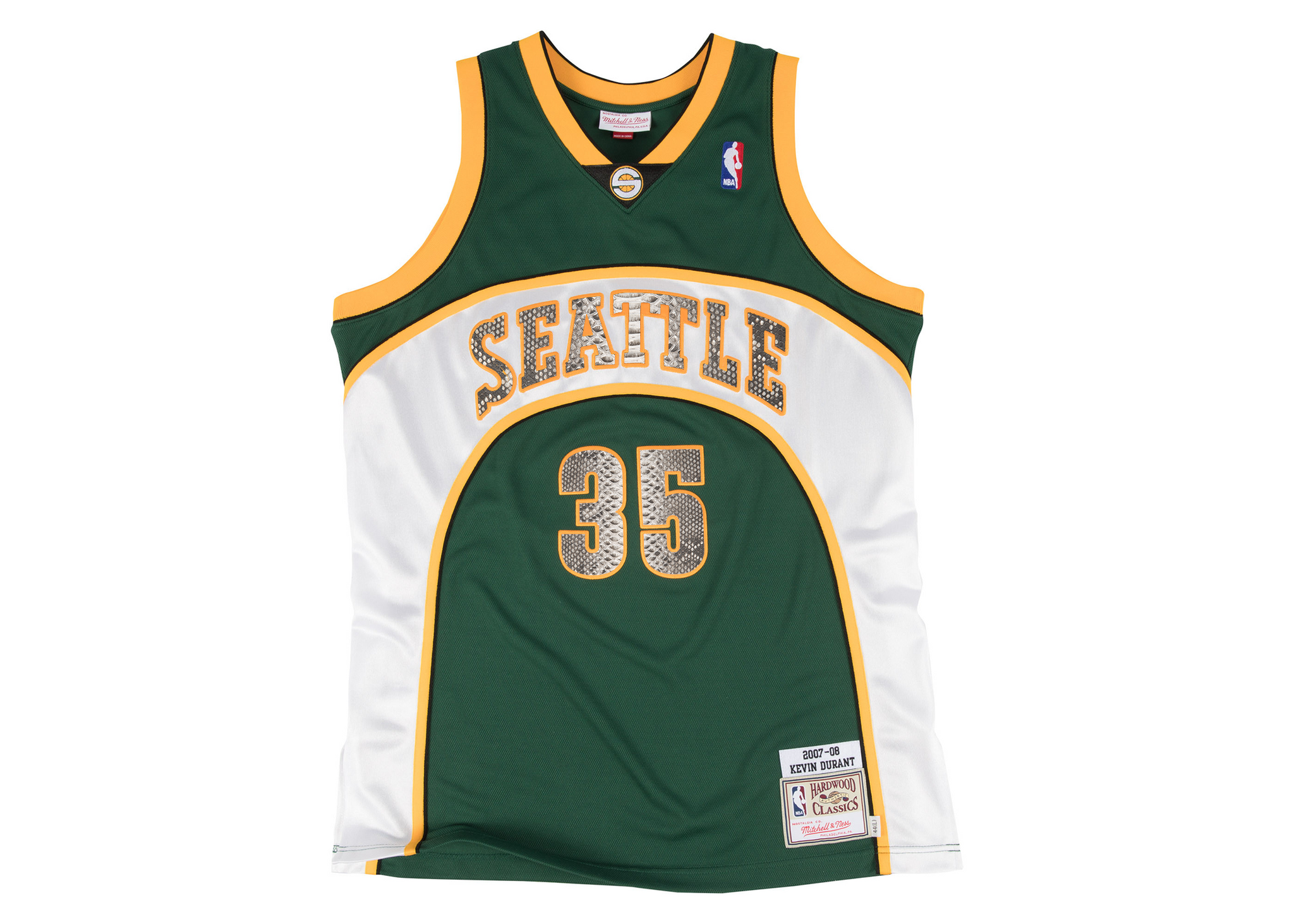 Mitchell & Ness Kevin Durant 2007-2008 Seattle SuperSonics Python Jersey