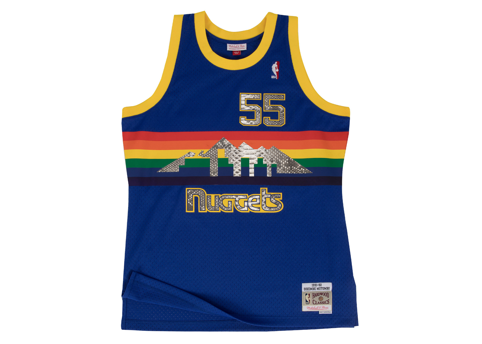 Mitchell & Ness Dikembe Mutombo 1991-1992 Denver Nuggets Python Jersey ...