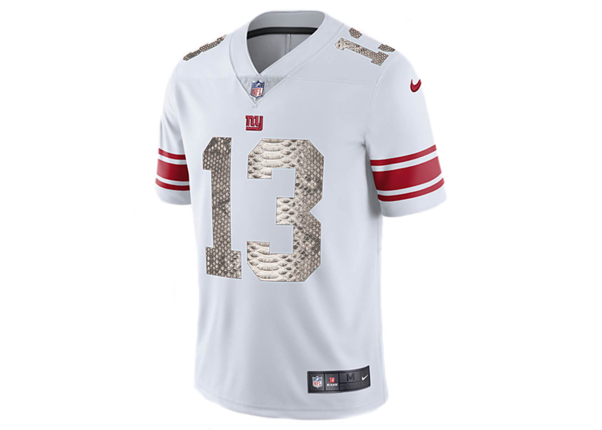 Nike Odell Beckham Jr. White/Red New York Giants Python Jersey