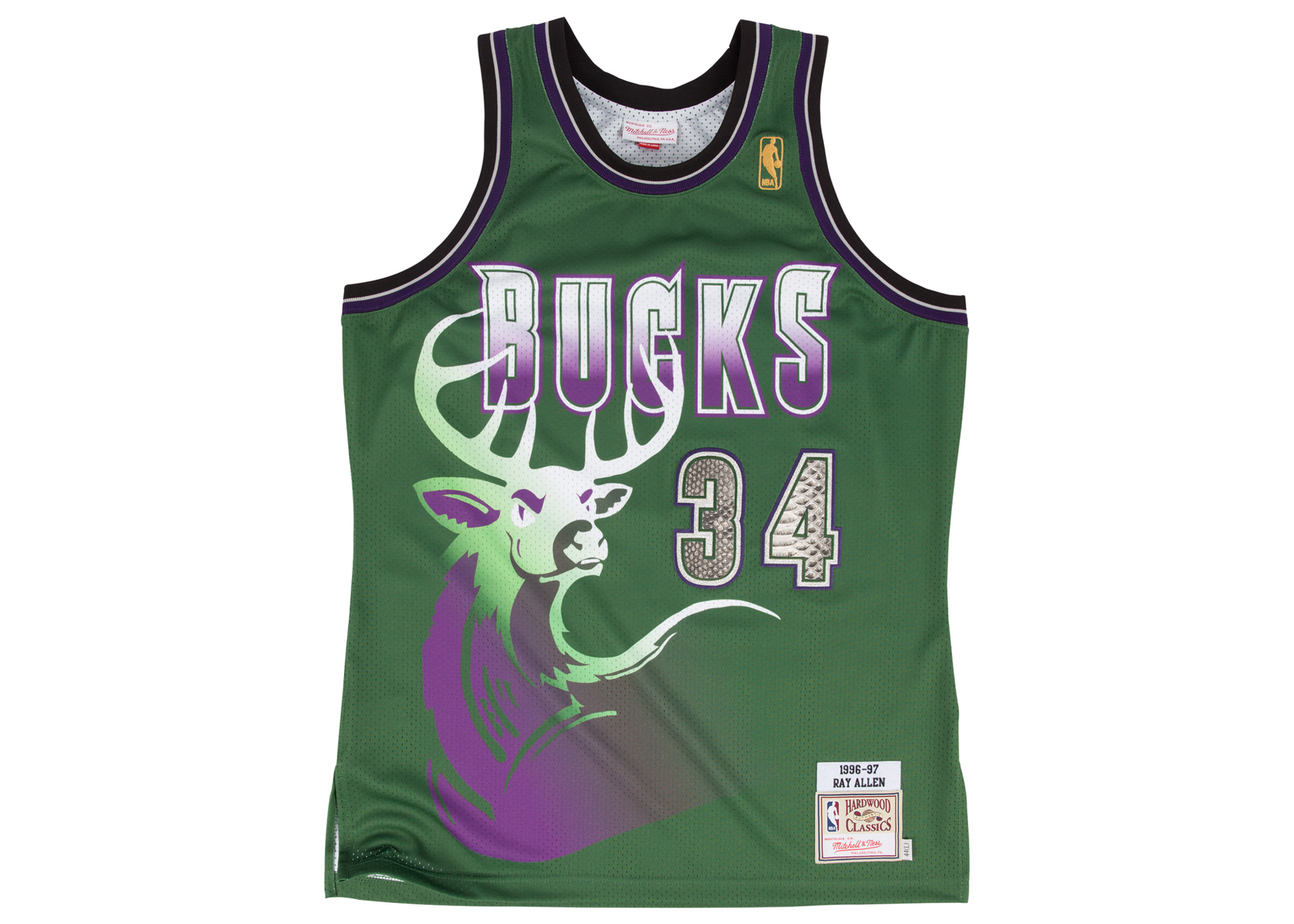 Mitchell & Ness Ray Allen 1996-1997 Milwaukee Bucks Python Jersey