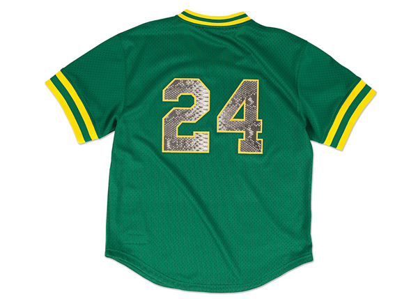 Mitchell & Ness Rickey Henderson 1991 Oakland Athletics Authentic BP Python Jersey