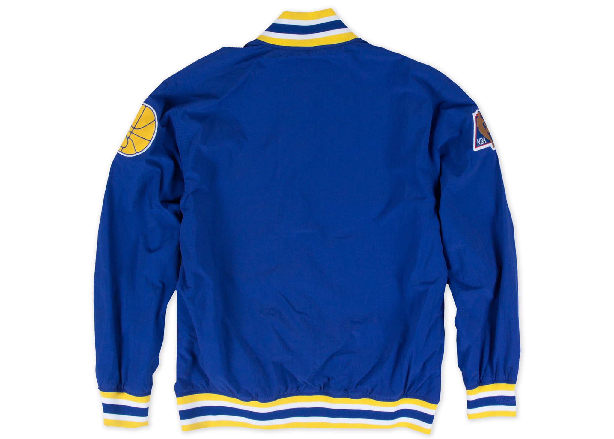 Mitchell & Ness Golden State Warriors "Nothing But Net" Python Warm Up Jacket (Blue)